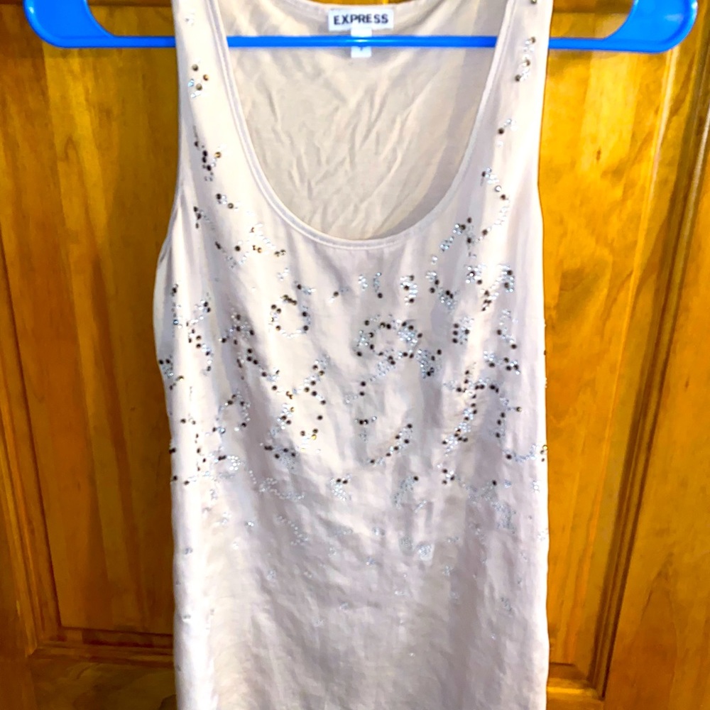 Express satin embellished tank S